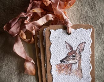 Handmade Deer Gift Tags