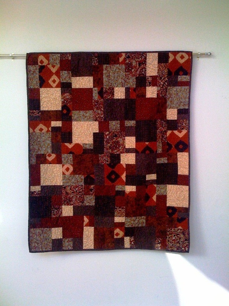 Hot Chocolate, 38 x 45 inch wallhanging quilt, 2008 image 3