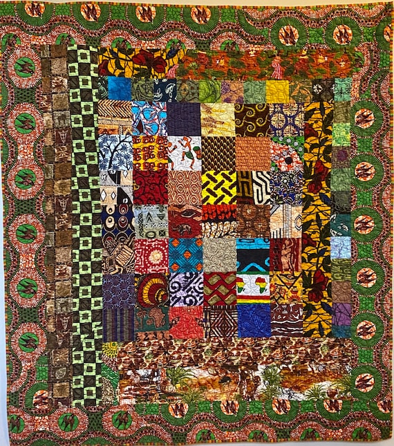 The Drum Beat of Africa, 46 x 52 art quilt