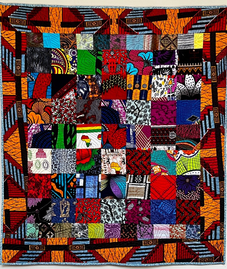 The Wonders of Africa 37 X 43 inch art quilt image 6