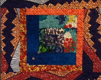 Kissed By An Elephant #1 art quilt