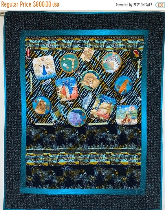 ATL QUILT FEST Sale Living My Best Life on the Wild Side. 37x47 inch hand quilted art quilt