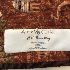 After My Coffee small quilted wallhanging image 5