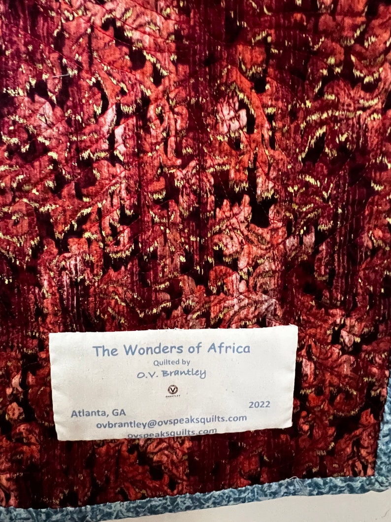 The Wonders of Africa 37 X 43 inch art quilt image 5