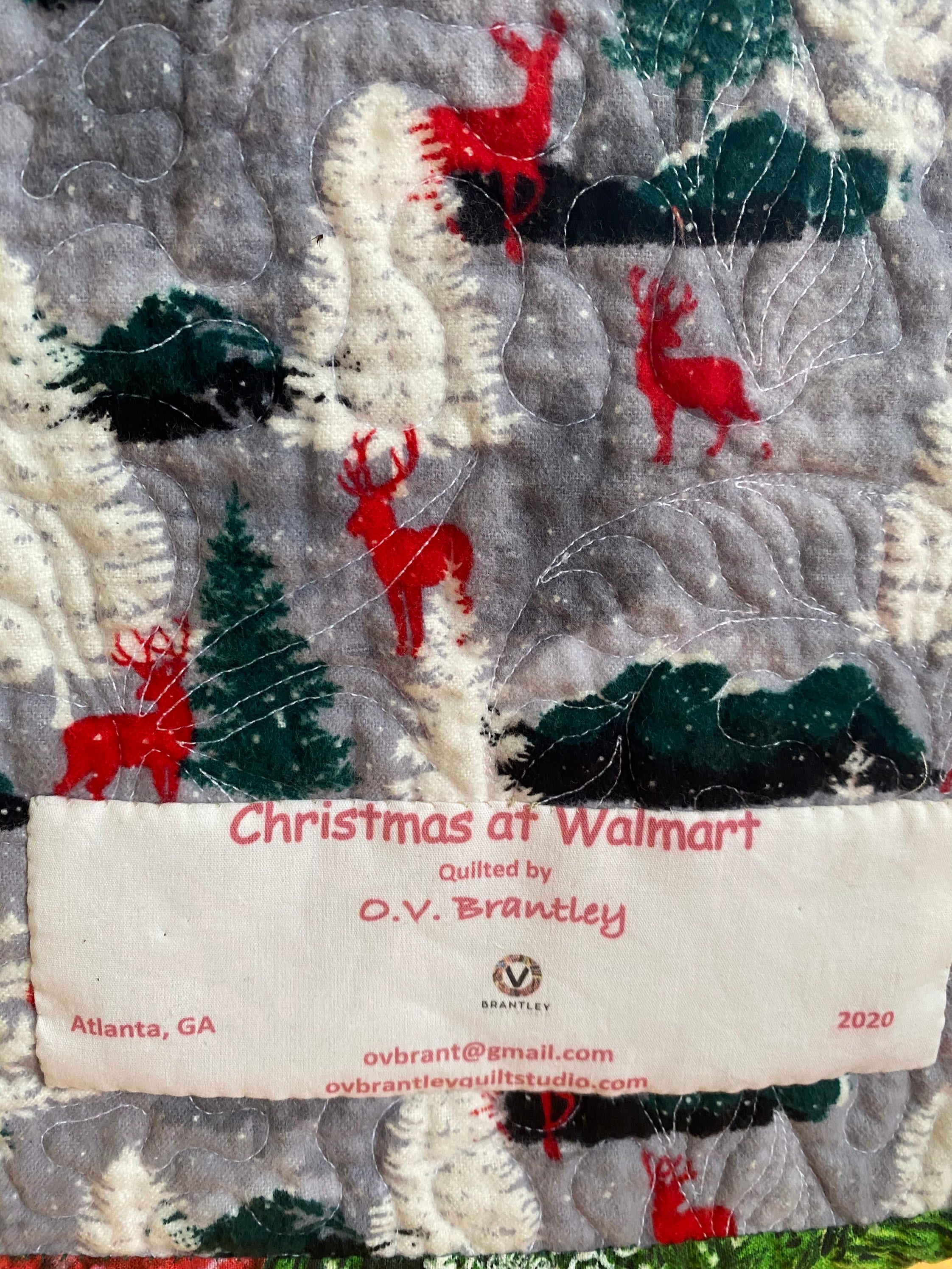 Christmas At Walmart 50 x 63 inch lap quilt