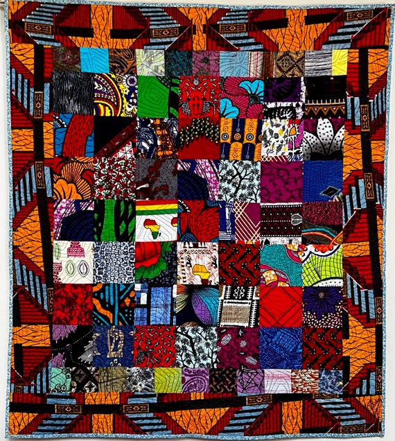 The Wonders of Africa 37 X 43 inch art quilt