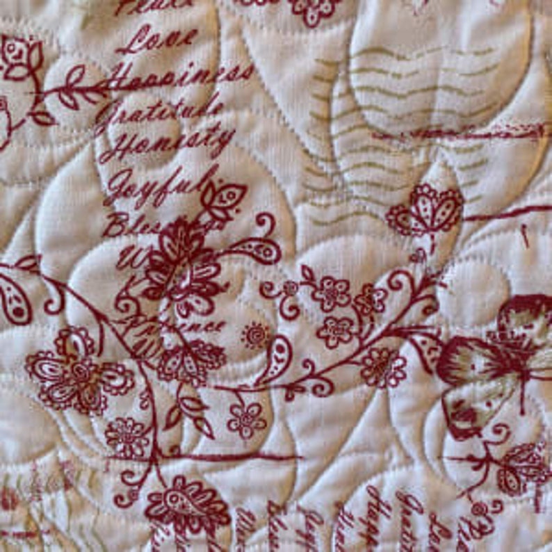Snow Days are Snuggle Days are Snuggle Days, 62 X 71 inch red and white quilt image 7