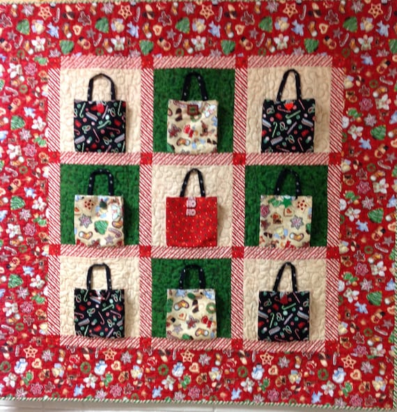 On Sale Christmas Shopping 48x48 inch art quilt