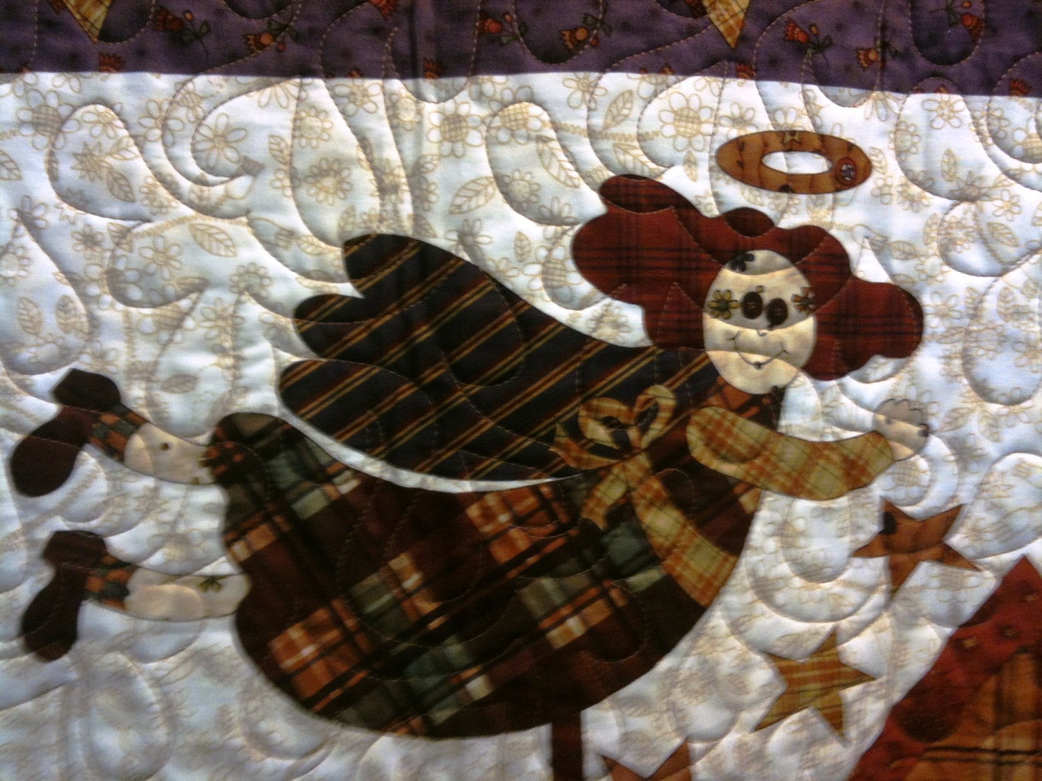 I Believe in Country Angels Art Quilt