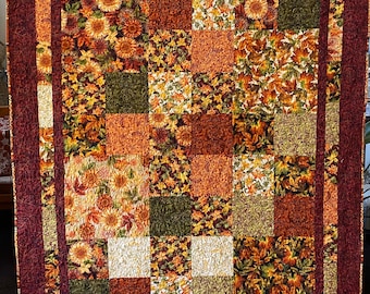 Atlanta’s Abundant Autumn lap quilt