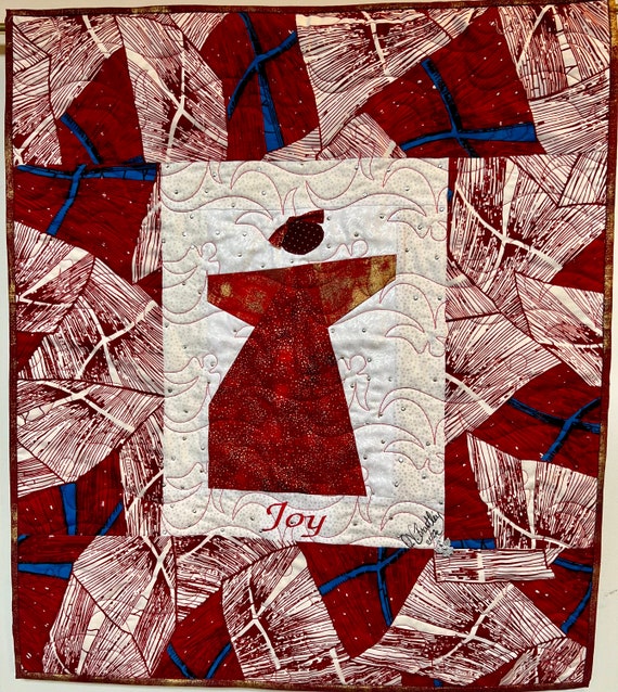 Angel of Ancestral Joy 23 X 28 inch art quilt