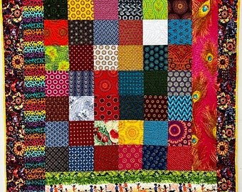 The Abundance of Africa, 40 X 49 inch quilted African wallhanging