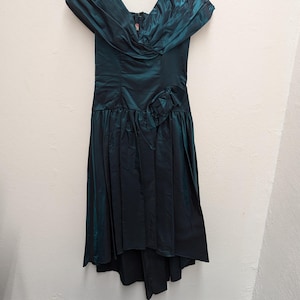 Emerald Green 80s formal Dress