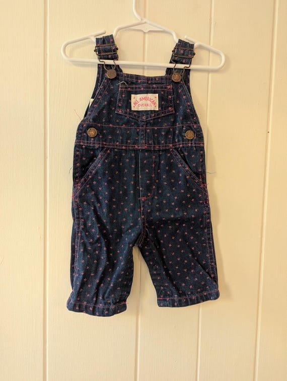 1970s Health-Tex baby girls overalls
