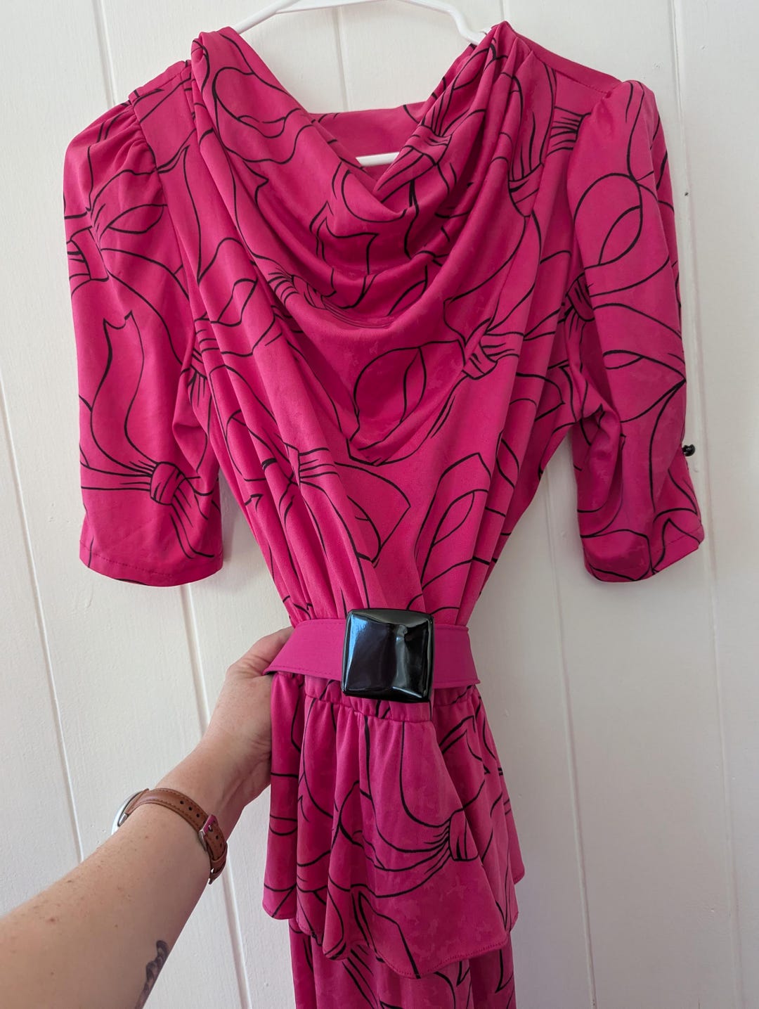 Vintage 80's peplum dress M Antara