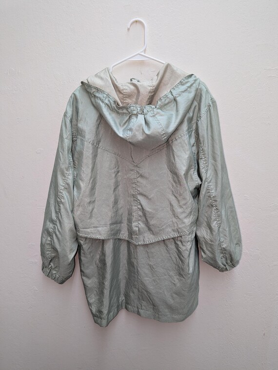 80s mint green rain jacket - image 2