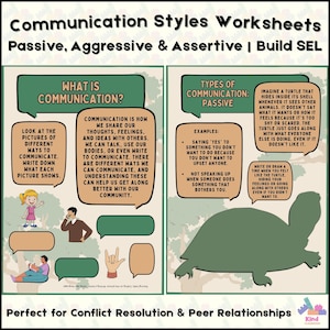 Arbeitsblatt für selbstbewusste Kommunikationsfähigkeiten: SEL-Übung für Kinder (druckbares Paket)