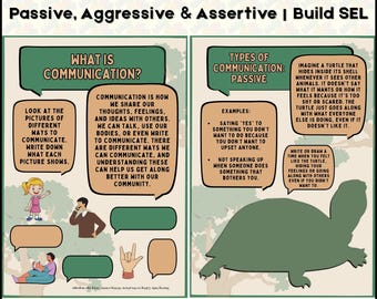 Assertive Communication Skills Worksheet: SEL Activity for Kids (Printable Bundle)