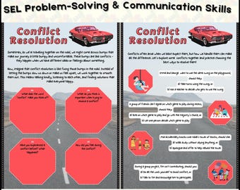 生徒向け紛争解決ワークシート | SEL問題解決とロールプレイ活動 | 教室行動管理ツール