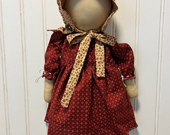 Primitive Farmhouse Folk Art Prairie Doll Elsie