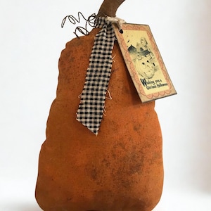 Folk Art Pumpkin Primitive Farmhouse Fall Halloween Decor