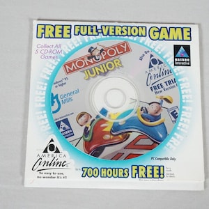 AOL America Online 6.0 - Monopoly Junior - Windows 95 - Full Version Game