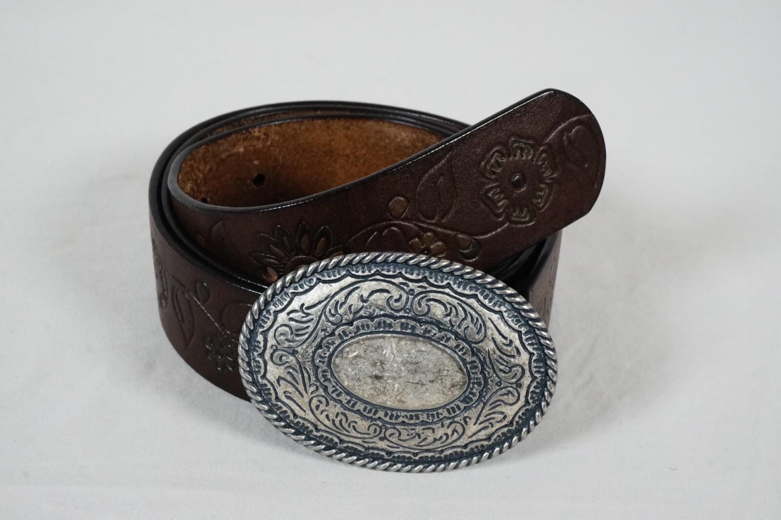 Vintage Silver Western Belt - Etsy