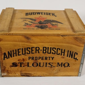 Budweiser Wood Crate - Etsy