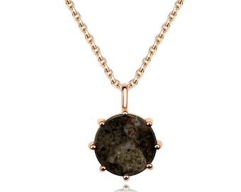 本物の月の隕石シルバーペンダント：ラボグロウンダイヤモンドを使用