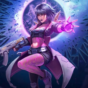 Vex Chaos Witch Print | AI-Free | 16x20 | 8x10