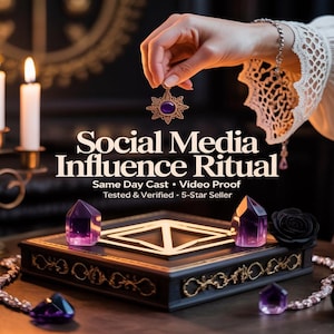 INVLOED OP SOCIALE MEDIA Ritueel, spreuk op sociale media, populariteitsritueel, digitale invloed, engagementboost, aantrekkingskracht van volgers