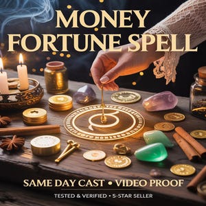 MONEY FORTUNE SPELL | attract wealth | financial boost | money manifestation | prosperity ritual | abundance spell image 1