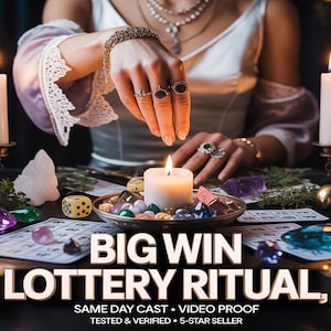 Big WIN LOTTERY RITUAL, lottery spell, luck enhancement, jackpot ritual, fortune attraction, luck boost, wealth draw, winning energy