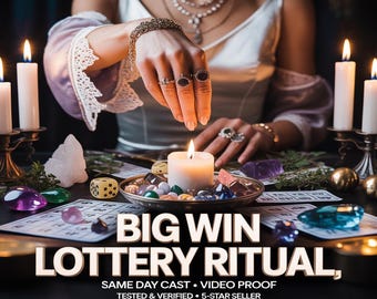 Big WIN LOTTERY RITUAL, lottery spell, luck enhancement, jackpot ritual, fortune attraction, luck boost, wealth draw, winning energy