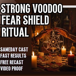 Strong VOODOO FEAR SHIELD Ritual | Fear Block | Psychic Protection |Dark Energy Shield | Spiritual Armor | Energy Defense |Voodoo Protection