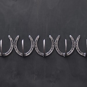 Coat/Halter/Bridle Rack Welded From Horseshoes