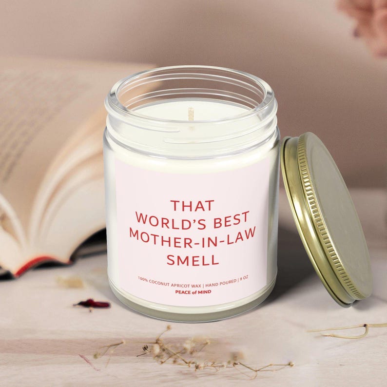 World's Best Motherinlaw Gift, Wedding Gift for MIL, Birthday Candle
