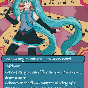 Miku Card Sleeve - Etsy