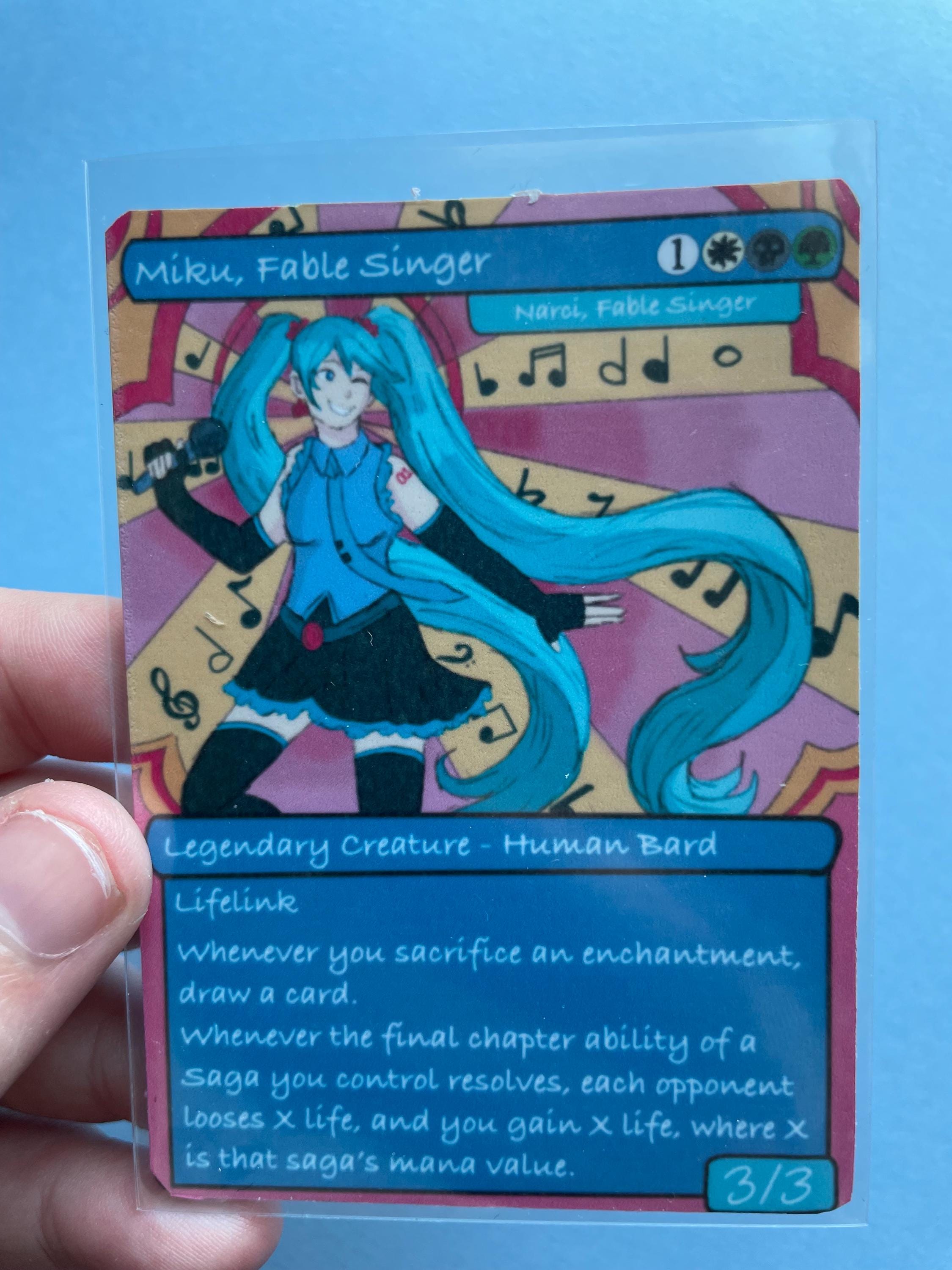 Miku Mtg Proxy (narci Fabeled Singer) - Etsy