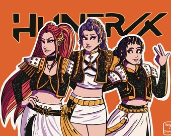 Huntrix Riting Huntrix Print - Etsy