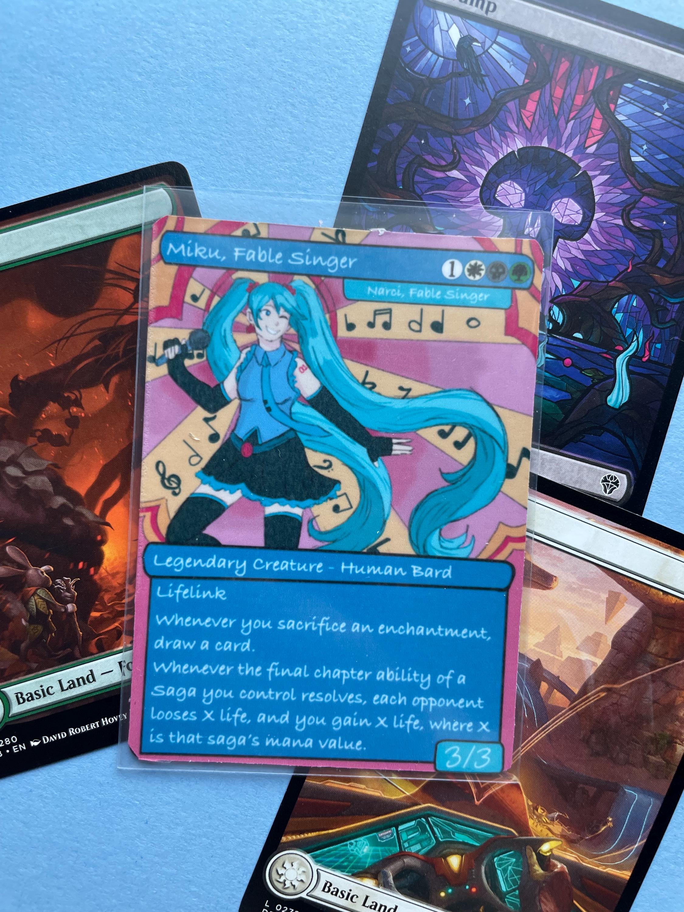 Miku Mtg Proxy (narci Fabeled Singer) - Etsy