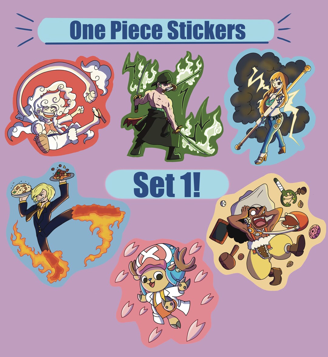 One Piece Stickers Set 1 - Etsy