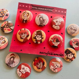 Hazbin Hotel Buttons