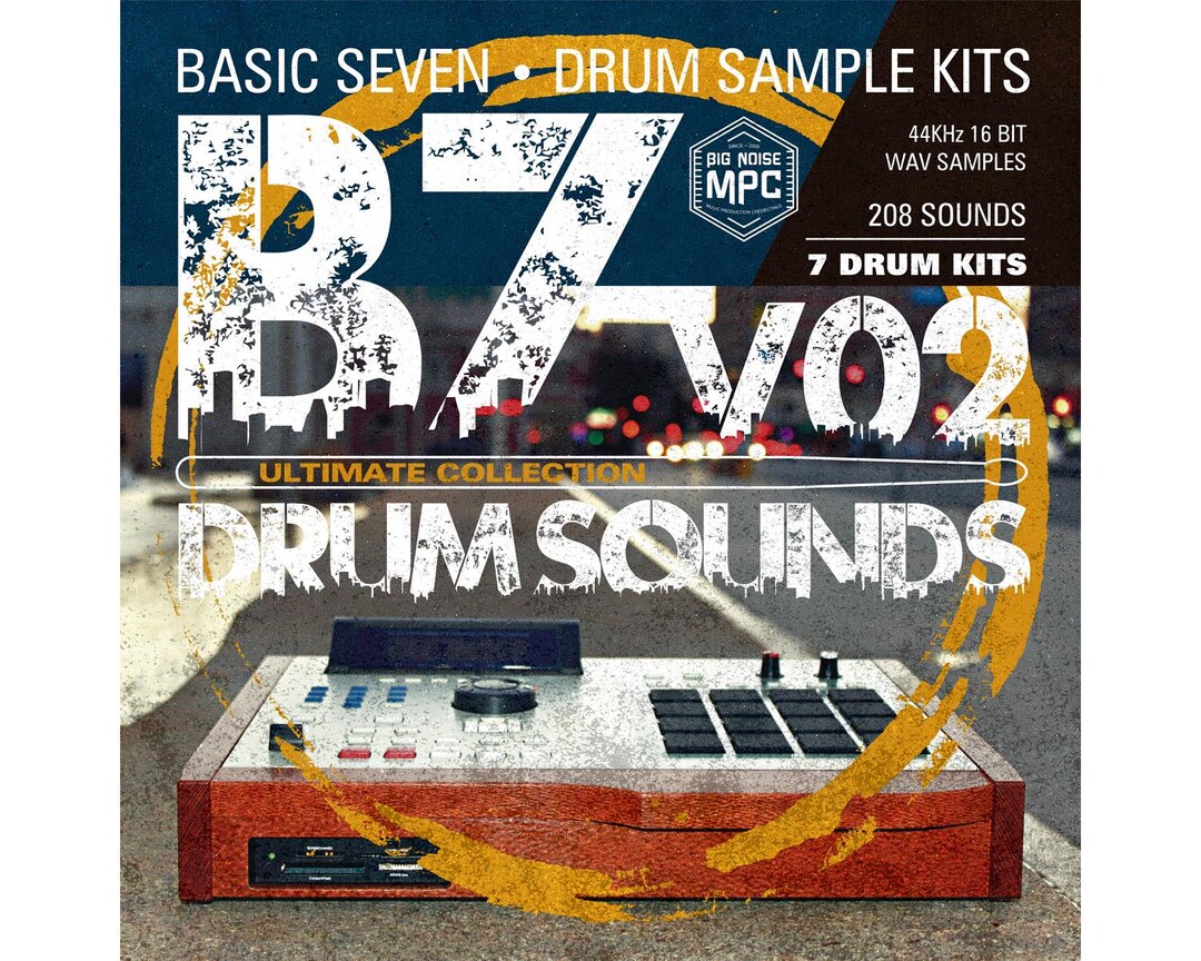 The Basic Seven Basic Seven Hip-hop Drum Sounds V.02 WAV Files | Compact Disk - Etsy