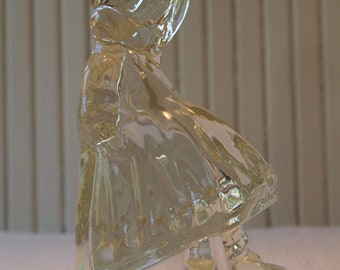 Vintage Victorian Girl Glass Bookend K.R. Haley American Glass Co.