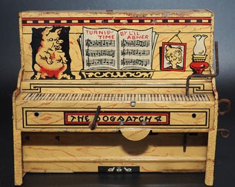 Vintage Li'l Abner And The Dogpatch 4 Turnip Time Windup Piano 1945