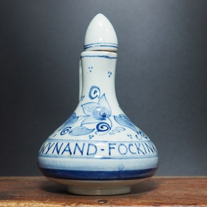 Vintage Wynand-Fockink Cruet Goedewaagen Gouda Holland Blue Pottery