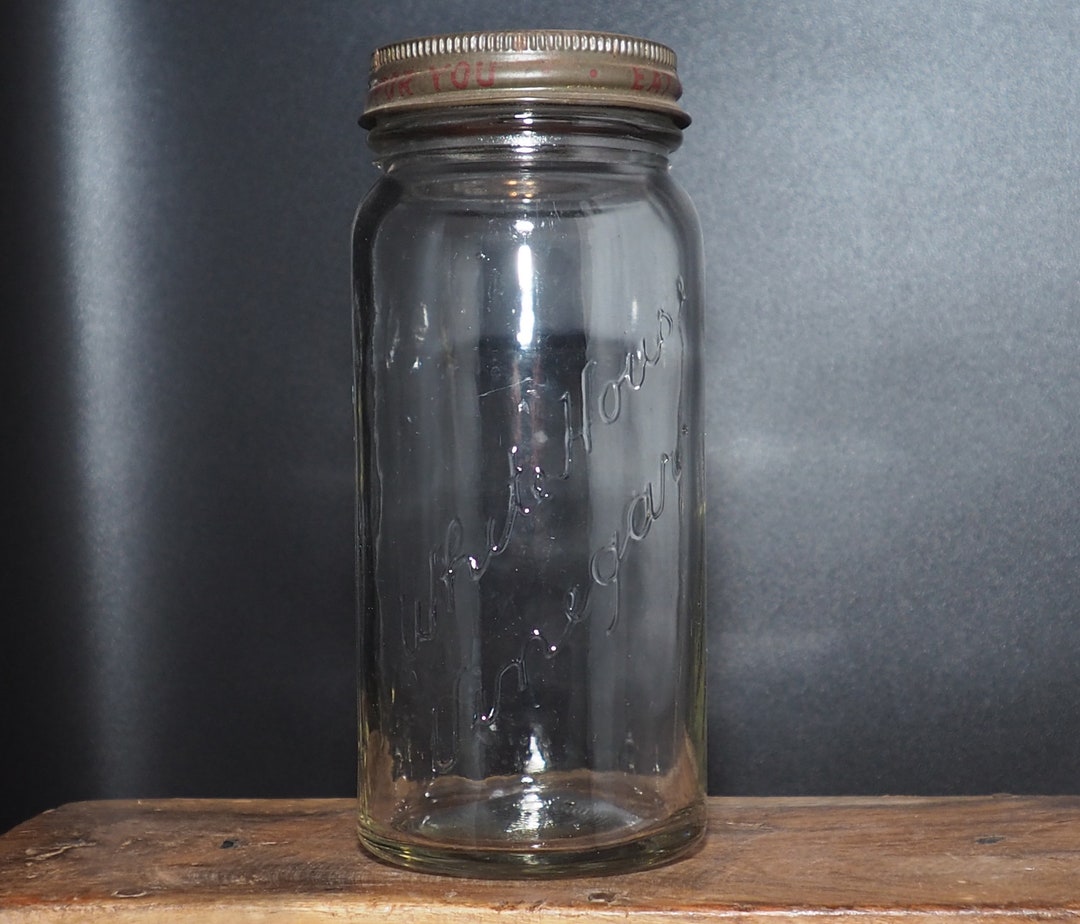 Vintage White House Vinegar Jar Etsy
