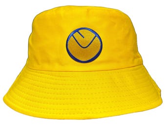 Leeds Smiley Bucket Hat Adult Size Yellow Leeds United Elland Road