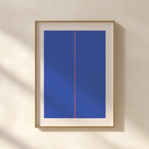 Modern Blue minimalist printable art, Mid Century Digital wall art, Contemporary Digital Painting, Home decor print, digital download